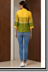 Yellow Polka Dot Tunic Top